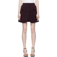 랑방 Lanvin Burgundy High-Rise Miniskirt 232254F090001