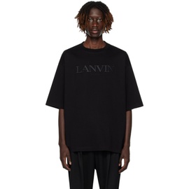 랑방 Lanvin Black Embroidered T-Shirt 232254M213004