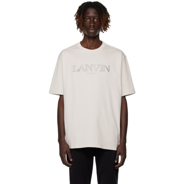  랑방 Lanvin Gray Classic Curb T-Shirt 232254M213009