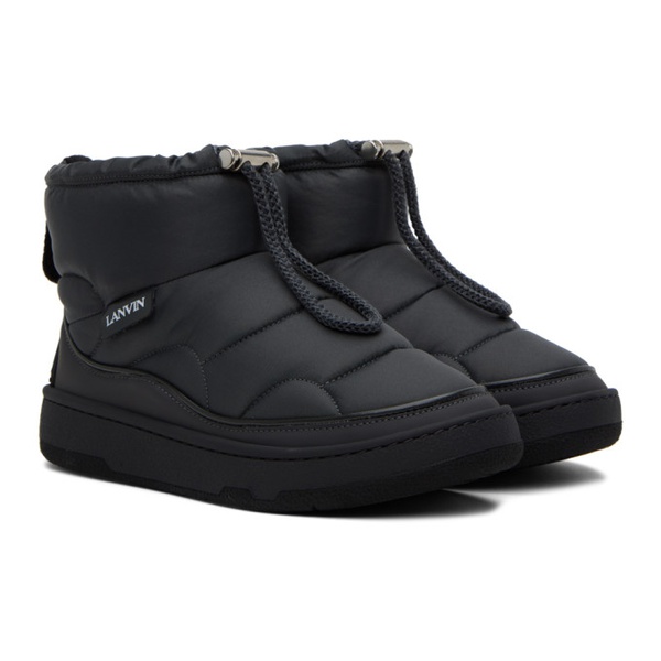  랑방 Lanvin Gray Curb Snow Boots 232254M223001
