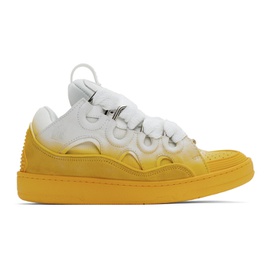 랑방 Lanvin Yellow & White Curb Sneakers 232254M237002