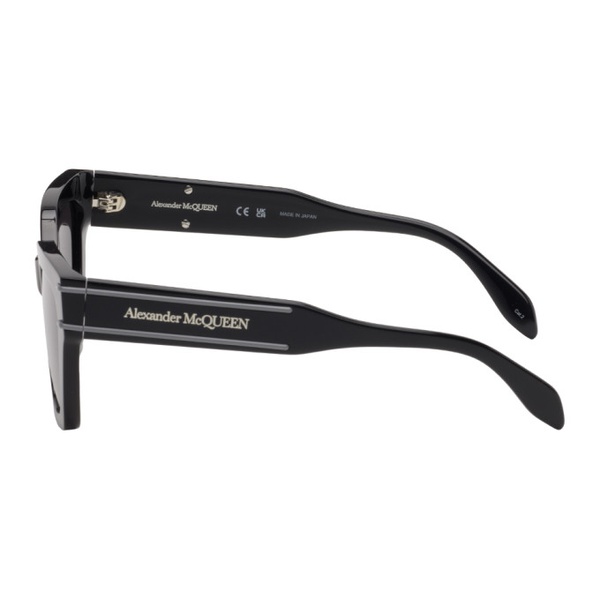 알렉산더 맥퀸 알렉산더맥퀸 Alexander McQueen Black Cat-Eye Sunglasses 232259F005005