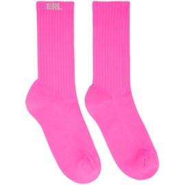 ERL Pink Knit Socks 232260F076001