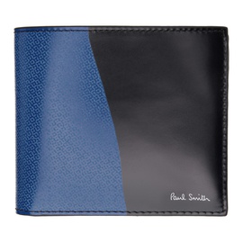 폴스미스 Paul Smith Black & Blue Rug Print Wallet 232260M164011