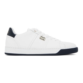 폴스미스 Paul Smith White & Navy Bima Sneakers 232260M237023