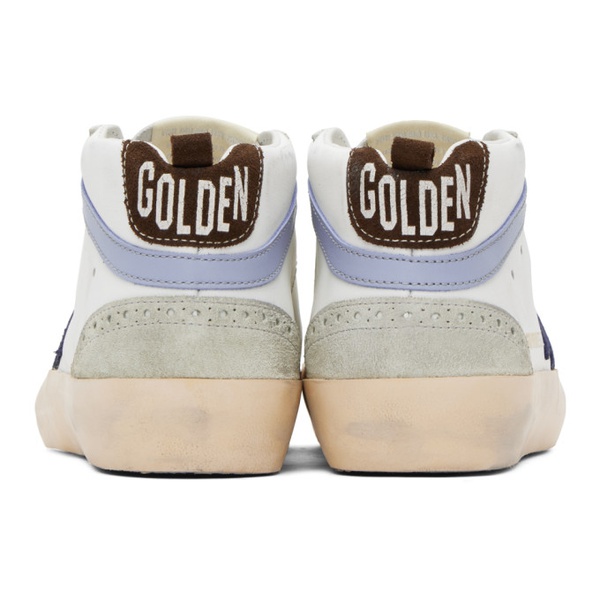 골든구스 골든구스 Golden Goose SSENSE Exclusive White Mid Star Sneakers 232264F127000