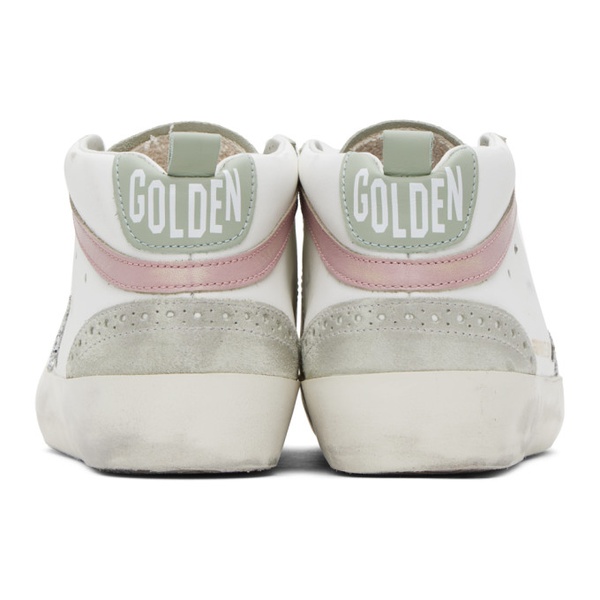골든구스 골든구스 Golden Goose SSENSE Exclusive White & Gray Mid Star Sneakers 232264F127002