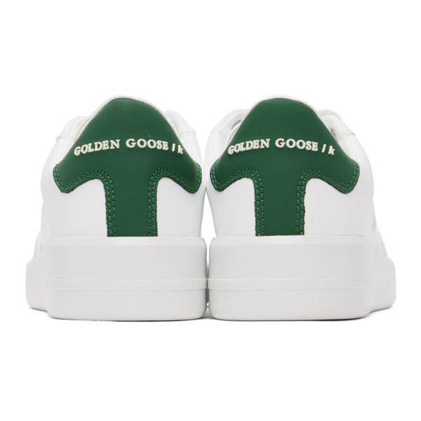 골든구스 골든구스 Golden Goose White & Green Purestar Sneakers 232264F128045