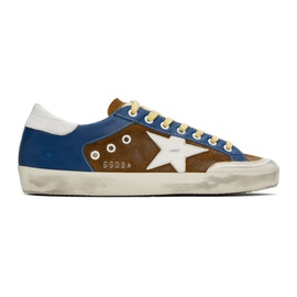 골든구스 Golden Goose Blue & Brown Super-Star Sneakers 232264M237038