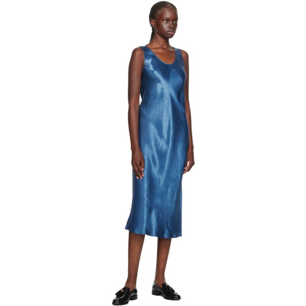  막스 마라 레저 맥스마라 Max Mara Leisure Blue Talete Midi Dress 232265F054007
