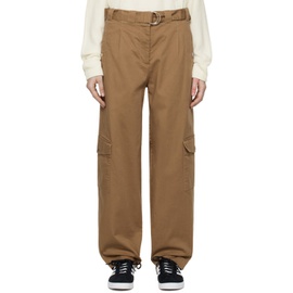 라코스테 Lacoste Brown Cinch Belt Trousers 232268F087000