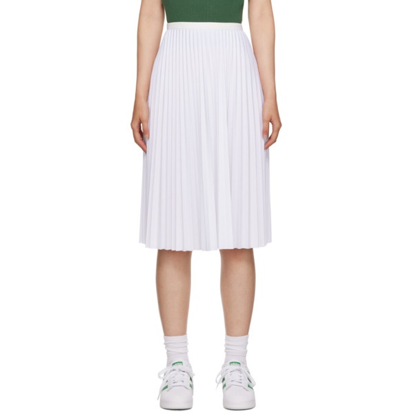 라코스테 라코스테 Lacoste White Pleated Midi Skirt 232268F092000