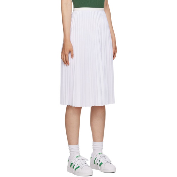 라코스테 라코스테 Lacoste White Pleated Midi Skirt 232268F092000