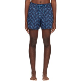 라코스테 Lacoste Navy Printed Swim Shorts 232268M208000