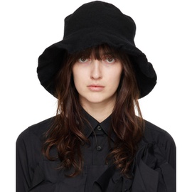 Comme des Garcons Shirt Black Wool Nylon Tweed Bucket Hat 232270F015000