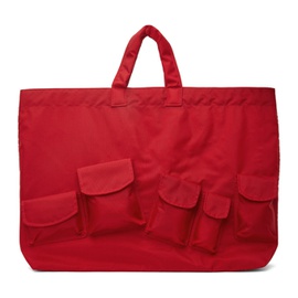 Comme des Garcons Shirt Red Flap Pockets Tote 232270F049002