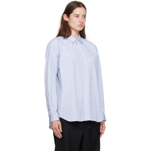  Comme des Garcons Shirt Blue & White Patch Pocket Shirt 232270F109007