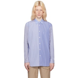 Comme des Garcons Shirt Blue Paneled Shirt 232270M192022