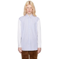 Comme des Garcons Shirt Blue & White Striped Shirt 232270M192030