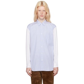 Comme des Garcons Shirt Blue & White Striped Shirt 232270M192031