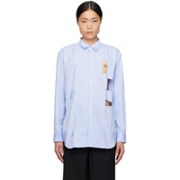 Comme des Garcons Shirt Blue Patchwork Shirt 232270M192035