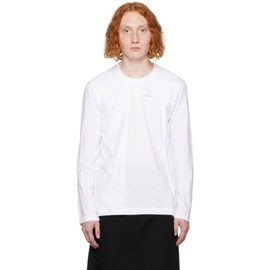 Comme des Garcons Shirt White Layered Long Sleeve T-Shirt 232270M213003