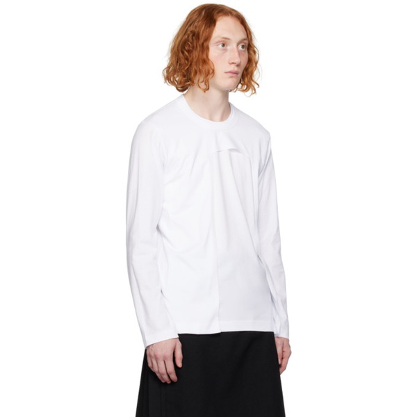  Comme des Garcons Shirt White Layered Long Sleeve T-Shirt 232270M213003
