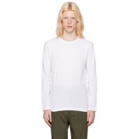 Comme des Garcons Shirt White Crewneck Long Sleeve T-Shirt 232270M213012