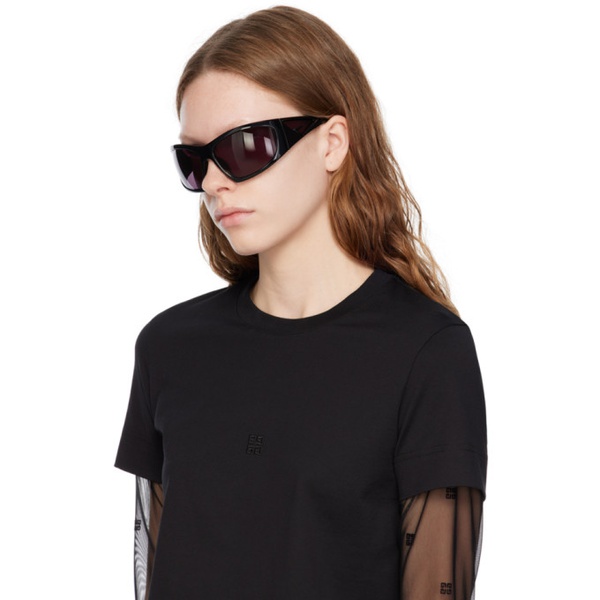 지방시 지방시 Givenchy Black Cutout Sunglasses 232278F005032