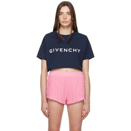 지방시 Givenchy Navy Archetype T-Shirt 232278F110000