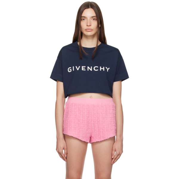 지방시 지방시 Givenchy Navy Archetype T-Shirt 232278F110000