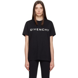 지방시 Givenchy Black Archetype T-Shirt 232278F110005