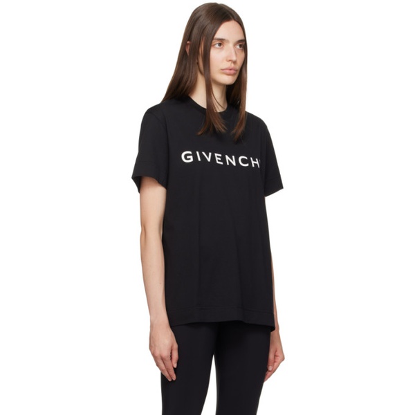 지방시 지방시 Givenchy Black Archetype T-Shirt 232278F110005