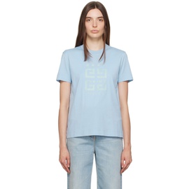 지방시 Givenchy Blue 4G Stars T-Shirt 232278F110008