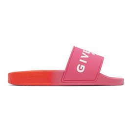 지방시 Givenchy Pink & Orange Embossed Slides 232278F124002