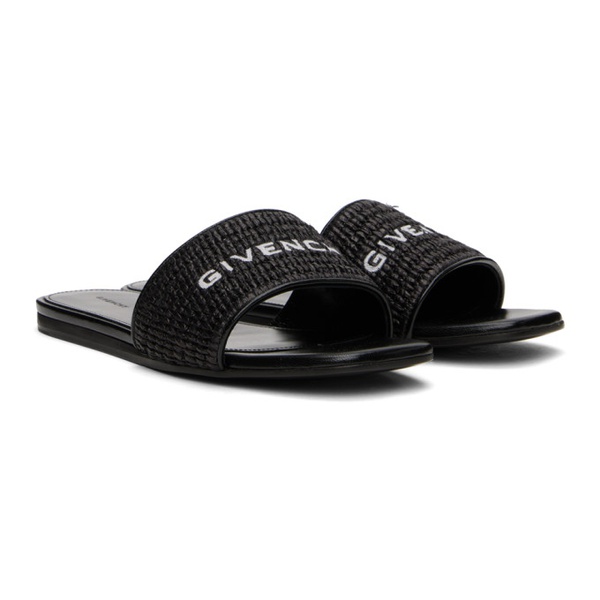지방시 지방시 Givenchy Black 4G Sandals 232278F124004