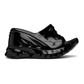 지방시 Givenchy Black Marshmallow Heeled Sandals 232278F125003