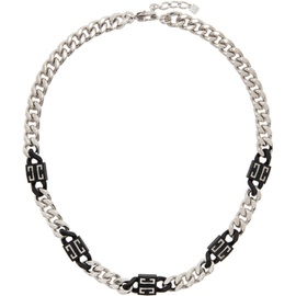 지방시 Givenchy Silver & Black 4G Necklace 232278M145004