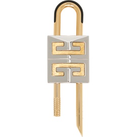 지방시 Givenchy Gold & Silver Small 4G Padlock Keychain 232278M148000