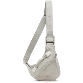 지방시 Givenchy Gray Small G-Zip Triangle Bag 232278M170013