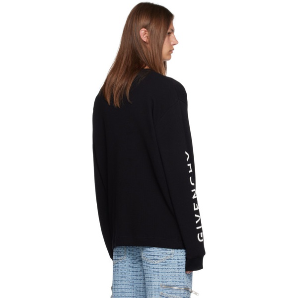 지방시 지방시 Givenchy Black Classic Long Sleeve T-Shirt 232278M213002