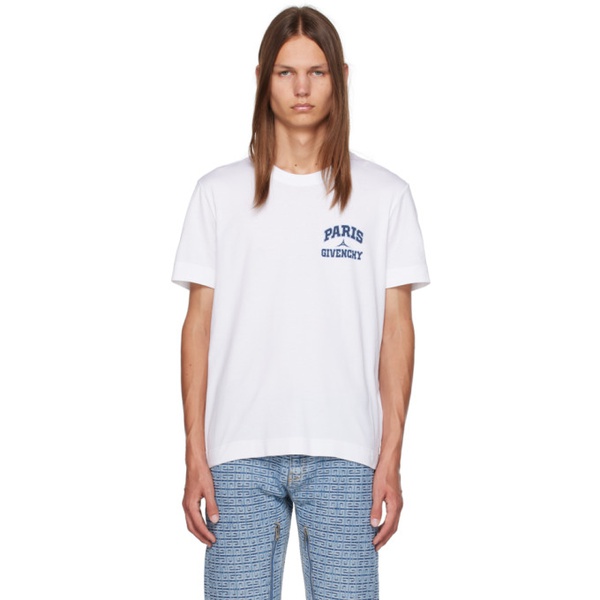 지방시 지방시 Givenchy White Printed T-Shirt 232278M213019