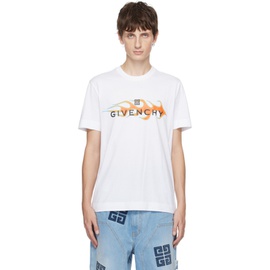 지방시 Givenchy White Flames T-Shirt 232278M213050
