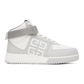 지방시 Givenchy White & Gray G4 Sneakers 232278M236000