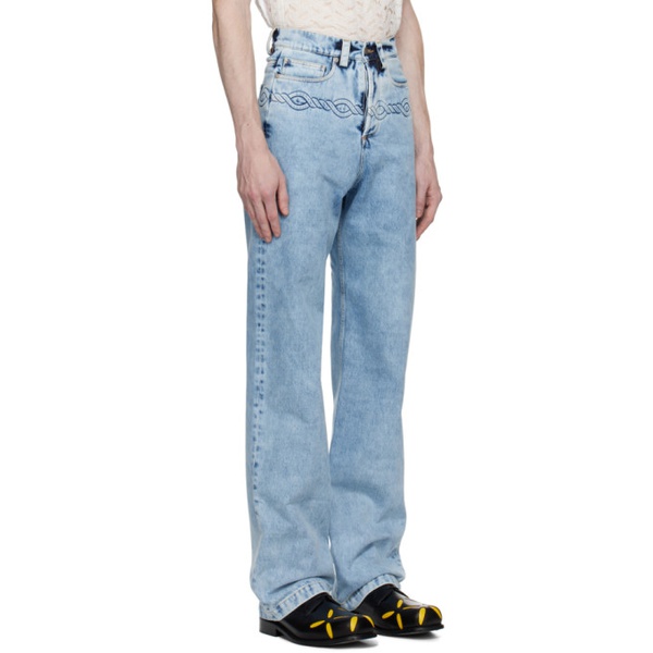  스테판 쿡 Stefan Cooke Blue Cable Corded Jeans 232300M186001