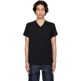 캘빈클라인 언더웨어 Calvin Klein Underwear Three-Pack Black V-Neck T-Shirts 232325M213002