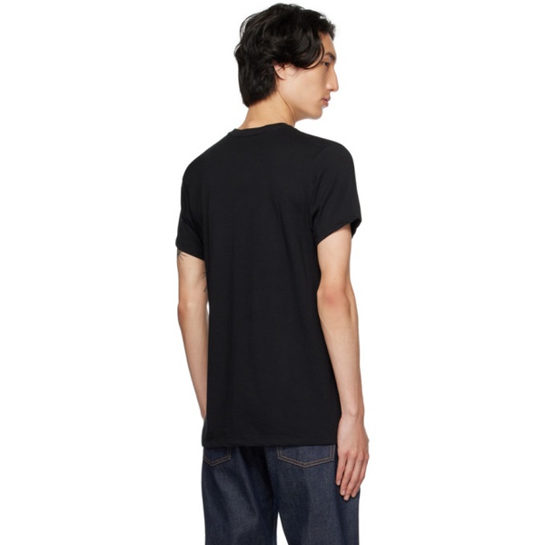캘빈클라인 캘빈클라인 언더웨어 Calvin Klein Underwear Three-Pack Black V-Neck T-Shirts 232325M213002