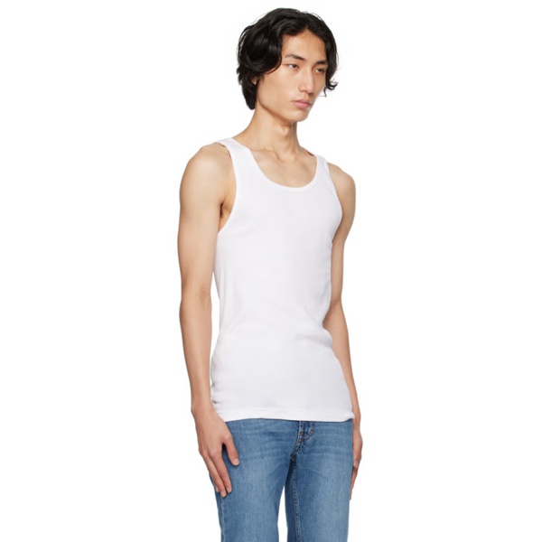 캘빈클라인 캘빈클라인 언더웨어 Calvin Klein Underwear Three-Pack White Classic Fit Tank Tops 232325M214001