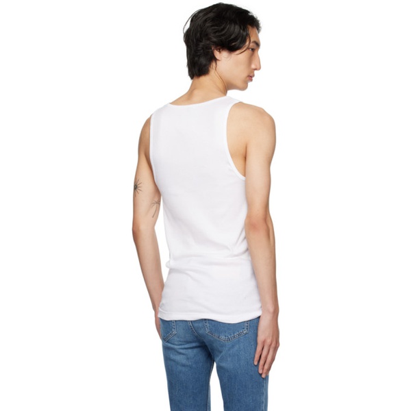 캘빈클라인 캘빈클라인 언더웨어 Calvin Klein Underwear Three-Pack White Classic Fit Tank Tops 232325M214001