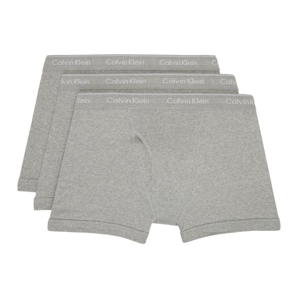 캘빈클라인 캘빈클라인 언더웨어 Calvin Klein Underwear Three-Pack Gray Boxers 232325M216003